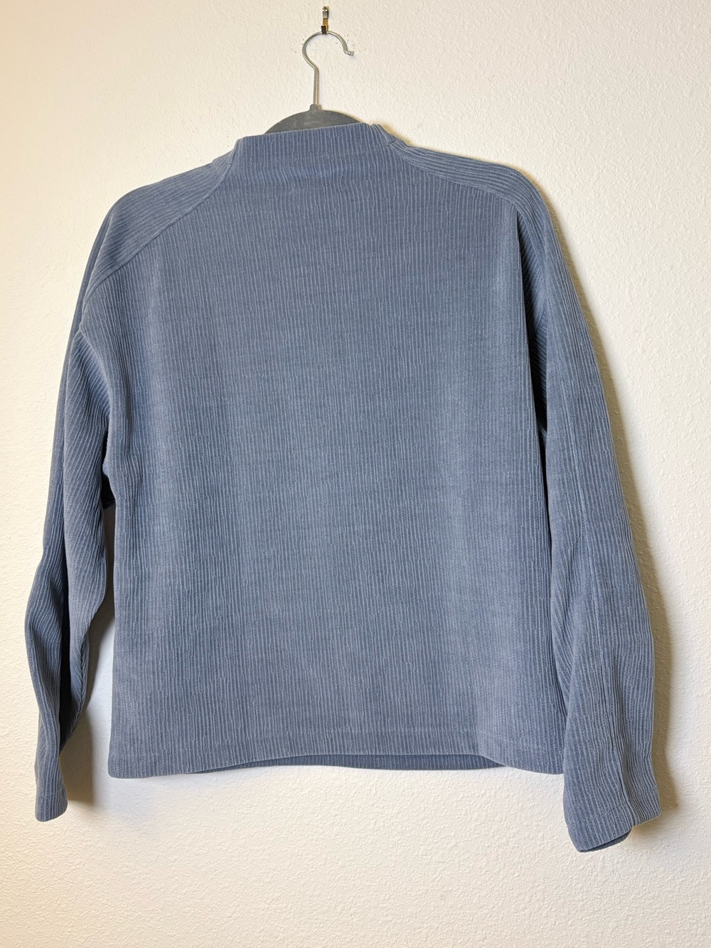 Madewell NO517 Blue Striped Jacquard Funnel Neck Long Sleeve Top Size Small - Picture 5 of 5